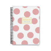 Тетрадь общая А5 60л, клетка,гребень,обл.карт.SALMON POLKA DOTS 7-60-201/14