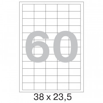 Этикетки самоклеящиеся Promega label 38х23,5 мм/60 шт. на листе А4 (100л.