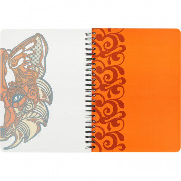 Тетрадь общая №1 School Лиса 96л., пластиковая обл., запечат.лист, пружина