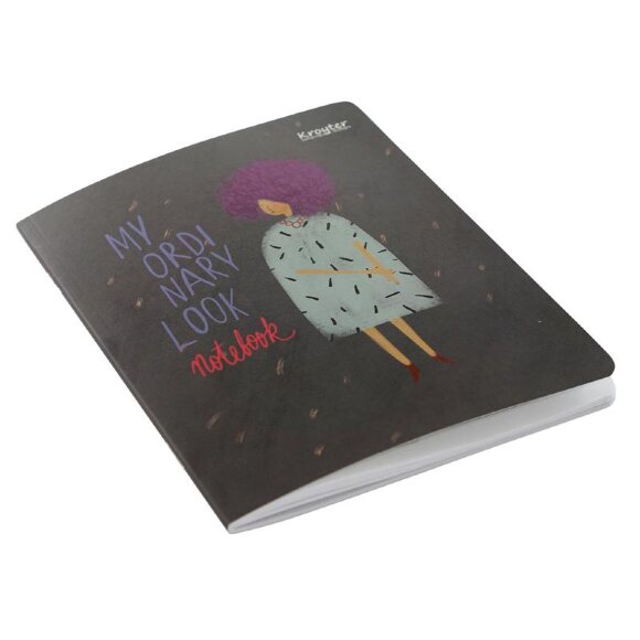 Тетрадь общая А5,48л,165х206,кл,скреп,обл.карт,бл.65гр Серия В тренде 00013