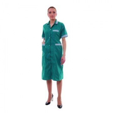 Халат для горничных и уборщиц у01-ХЛ кор.рук бирюз(р.44-46) 170-17