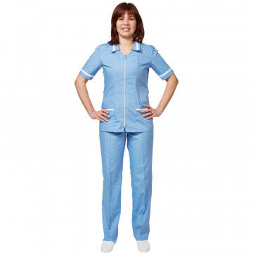 Костюм медицинский м09-КБР серо-голуб (р.48-50) 170-176
