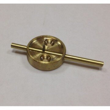 Плашка металл. с штоком, диаметр 29мм, латунь Плашка металл. с штоком, диаметр 29мм, латунь