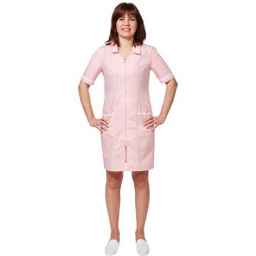 Халат медицинский м09-ХЛ розовый (р.48-50) 170-176