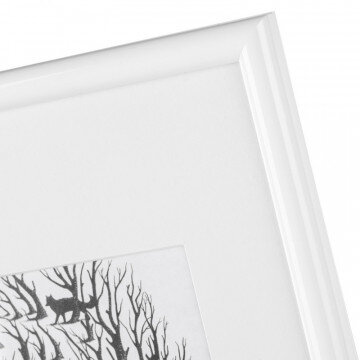 Рамка с паспарту, пластик, 21х30, белый цвет  500П