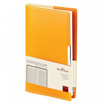 Еженедельник А6  METROPOL  (ОРАНЖЕВЫЙ) 3-492/04