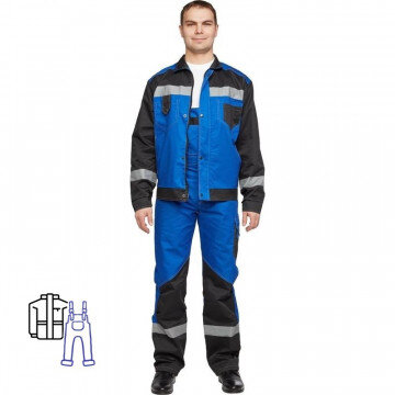 Спец.одежда летняя Костюм мужской л21-КПК вас/черн. (р.60-62) 182-188