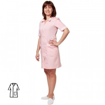 Халат медицинский м09-ХЛ розовый (р.60-62) 170-176