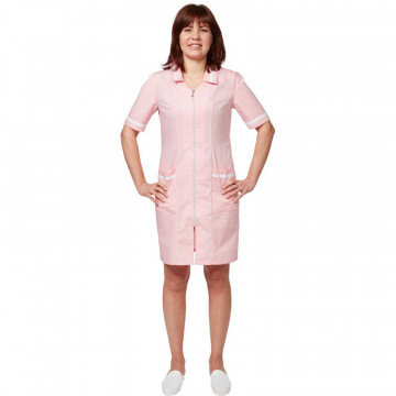 Халат медицинский м09-ХЛ розовый (р.60-62) 170-176