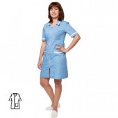 Халат медицинский м09-ХЛ серо-голуб (р.52-54) 158-164