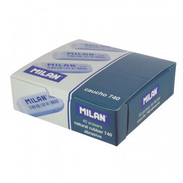 Ластик каучуковый Milan 740 для стирания чернил, серый