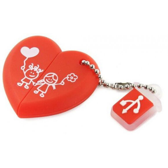 Флеш-память Smartbuy Wild series, 16Gb, USB 2.0, сердце, SB16GBHeart