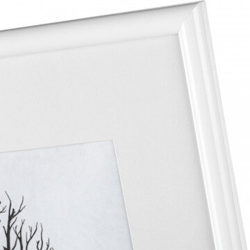 Рамка с паспарту, пластик, 30х40, белый цвет  500П