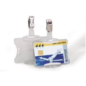 Бейдж для фиксации пропуска Durable прозрачный 25шт.8118-19