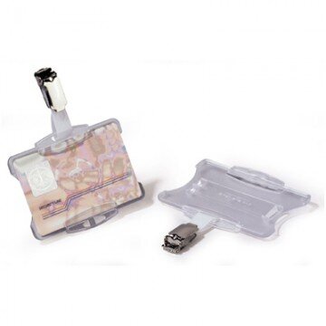 Бейдж для фиксации пропуска Durable прозрачный 25шт.8118-19