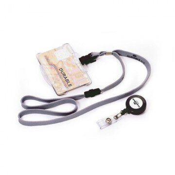 Бейдж для фиксации пропуска Durable прозрачный 25шт.8118-19