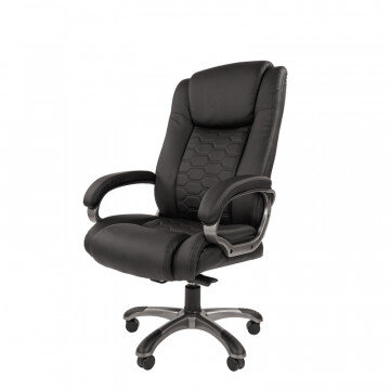 Кресло VT_EChair-641 TPU к/з черный, пластик серый