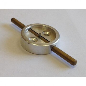 Плашка металлическая со штоком, диаметр 29мм, дюраль