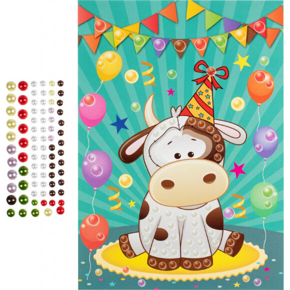 Аппликация набор для творчества жемчужная Праздник С3277-11