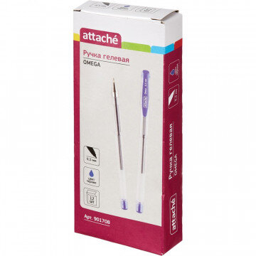 Ручка гелевая Attache синий стерж., 0,5мм, без манж. Ручка гелевая Attache синий стерж., 0,5мм, без манж.