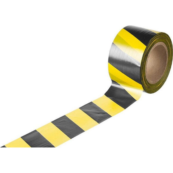 Лента оградительная желто-черная 50мм х250м Лента оградительная желто-черная 50мм х250м