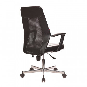 Кресло VB_EChair-225 DSL PTW к/з черный, сетка черная, хром Кресло VB_EChair-225 DSL PTW к/з черный, сетка черная, хром