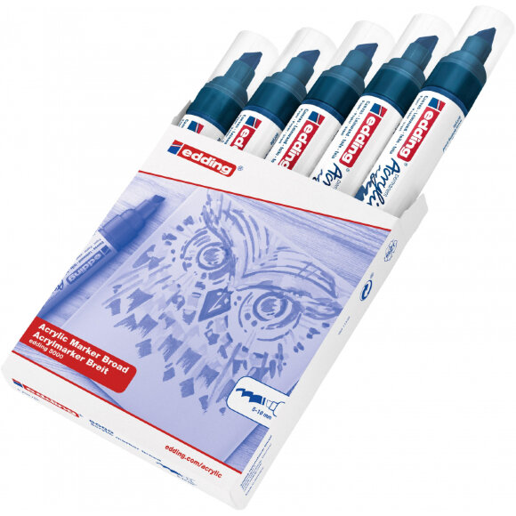 Маркер акриловый Edding 5000/933.скош.нак. 5-10 мм. Цвет Темно-синий