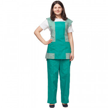 Костюм для горничных и уборщиц у08-СБР зелен (р.60-62)р.170-176 Костюм для горничных и уборщиц у08-СБР зелен (р.60-62)р.170-176