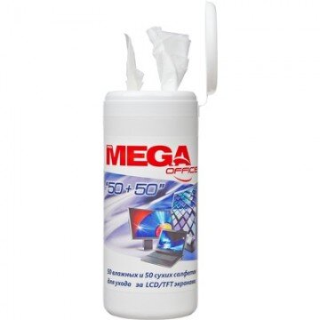 Салфетки Promega Office / Attache Selection в тубе д/чистки LCD/TFT 50в+50с