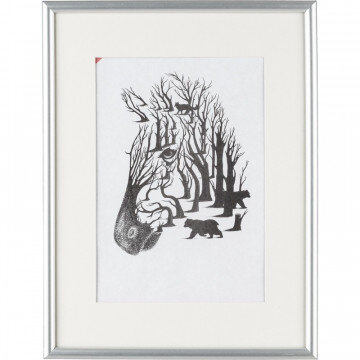 Рамка с паспарту, пластик, 30х40, серебр. цвет 516П Рамка с паспарту, пластик, 30х40, серебр. цвет 516П