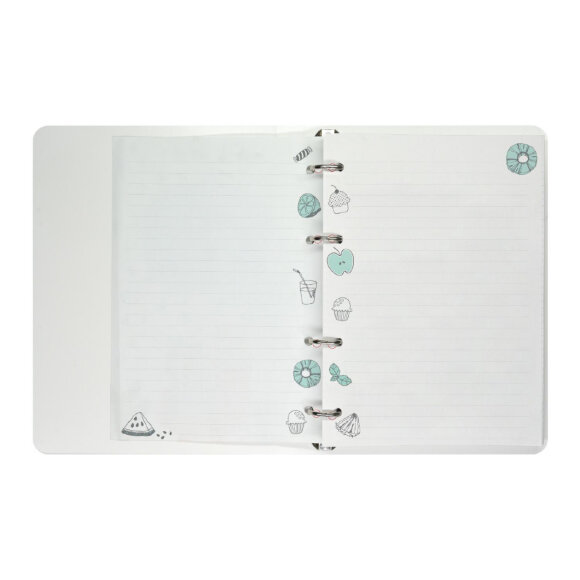 Тетрадь общая А5 80л линейка,кольца(смен.блок) АРБУЗ 7-80-632/02