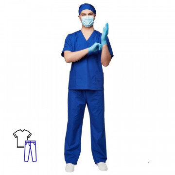 Костюм хирурга универс./м05-КБР,цв.вас (р.44-46) р.158-164