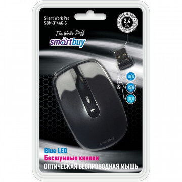 Мышь компьютерная Smartbuy 314AG серый металлик, Blue LED (SBM-314AG-G)