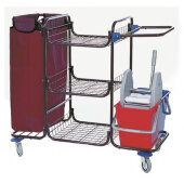 Тележка Кабриолет 95.275/5 3 полки, мешок, 2 ведра, отжим Тележка Кабриолет 95.275/5 3 полки, мешок, 2 ведра, отжим