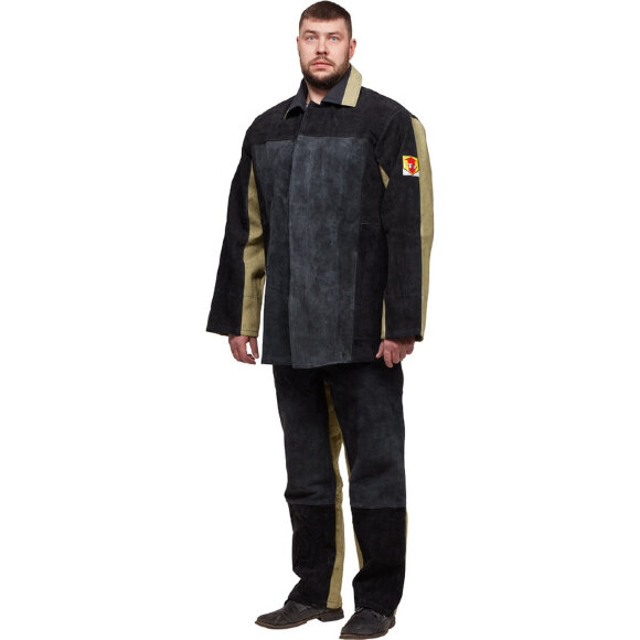 Костюм сварщика брезент+спилок кур/брюки (модель КС09) (р.52-54) 170-176 Костюм сварщика брезент+спилок кур/брюки (модель КС09) (р.52-54) 170-176