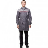 Халат рабочий у19-ХЛ т-сер/св-сер (р.44-46) 182-188