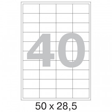 Этикетки самоклеящиеся Promega label 50х28,5 мм / 40 шт. на листе А4 (100л.