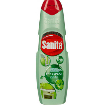 Чистящее средство универсальное САНИТА Крем 600гр Зеленый Чай и Лайм