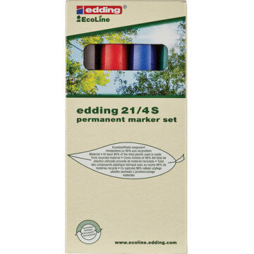 Набор маркеров EDDING ECO E-21/4S 4шт/уп 1,5-3мм кругл.наконеч