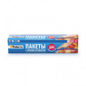 Пакеты для хранения со слайдером PATERRA 27х26х2см,3 литра, 40 мкм,15шт/уп Пакеты для хранения со слайдером PATERRA 27х26х2см,3 литра, 40 мкм,15шт/уп