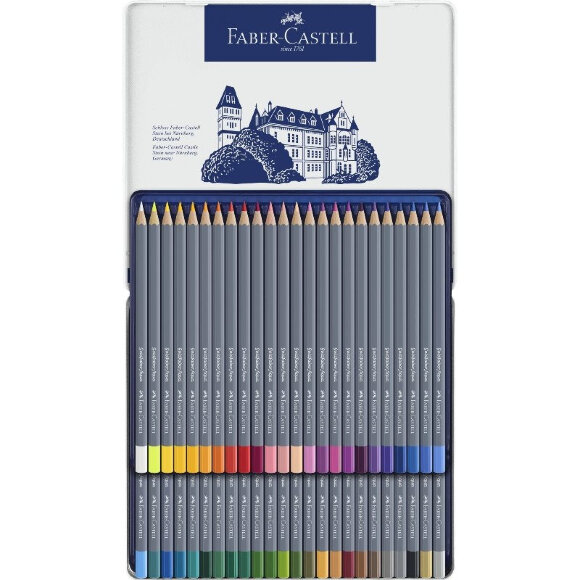 Карандаши акварельные Faber-Castell Goldfaber Aqua, 48цв,метал.короб,114648 Карандаши акварельные Faber-Castell Goldfaber Aqua, 48цв,метал.короб,114648