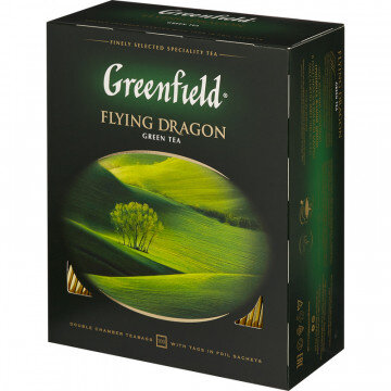 Чай Greenfield Flying Dragon зеленый фольгир.100пак/уп 0585-09