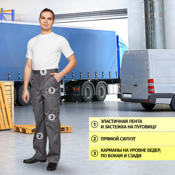 Спец.одежда летняя Костюм л10-КБР т-сер/с-сер 60-62 170-176