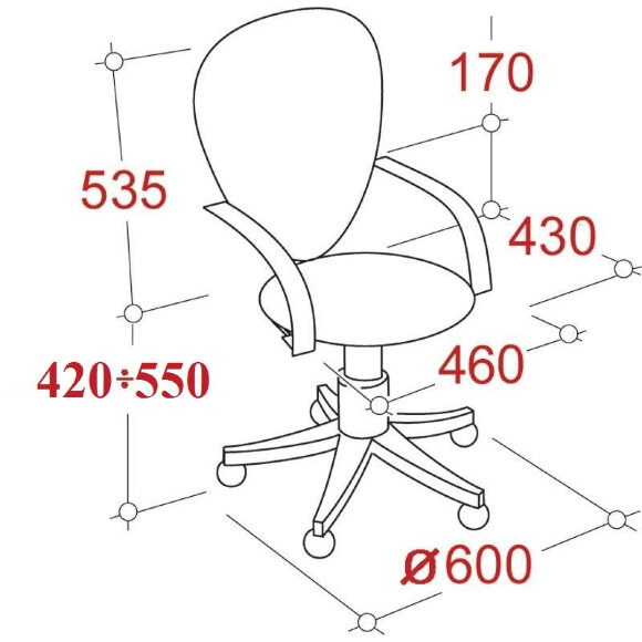 Кресло UA_JUPITER GTP RU, ткань серая С-38