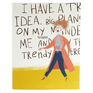 Тетрадь общая А5,48л,165х206,кл,скреп,обл.карт,бл.65гр Серия В тренде 00012