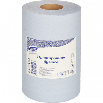 Бумага протирочная Luscan Prof 2сл 500лx1рул/уп 130м голубая