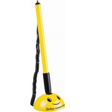 Ручка шариковая на липучке для стола Attache Smile желтая, син.ст. Ручка шариковая на липучке для стола Attache Smile желтая, син.ст.