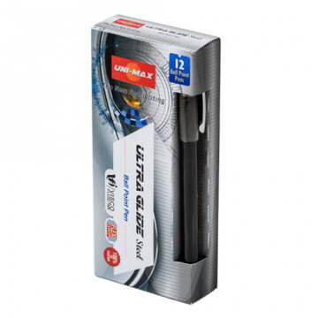 Ручка шариковая Unimax Ultra Glide Steel 1мм, чер, масл, неавтом. Ручка шариковая Unimax Ultra Glide Steel 1мм, чер, масл, неавтом.