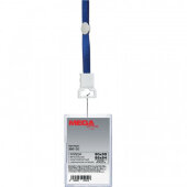 Бейдж Promega office вертикальный с рулеткой, разм вклад 54х85