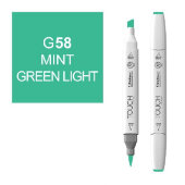 Маркер TOUCH BRUSH двухсторонний цв.058 зеленый мятный светлый, 1210058